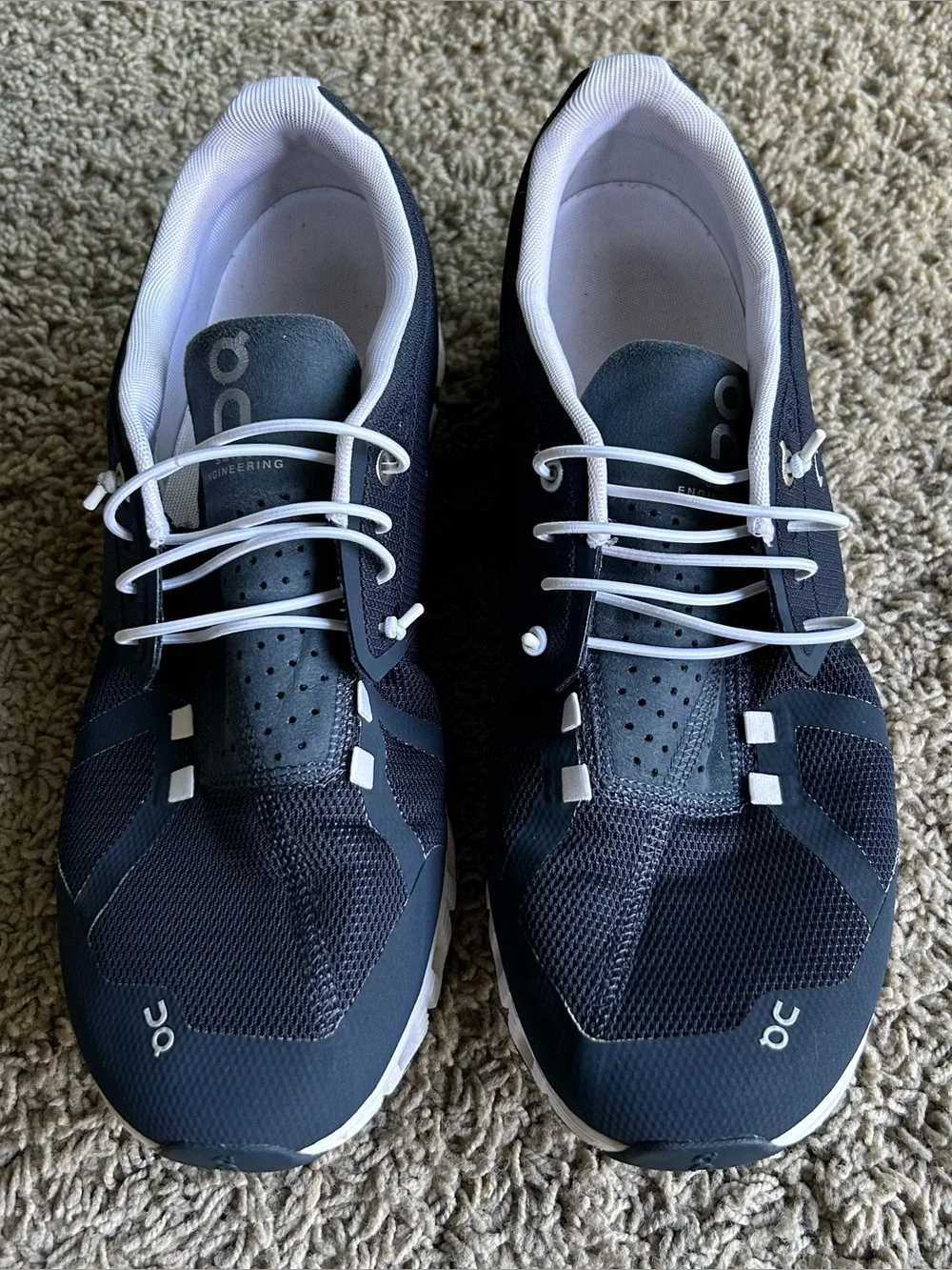 ON Cloud 5 Shoes Mens 11 Midnight Navy/White CLOUDTEC Athletic Running Sneakers